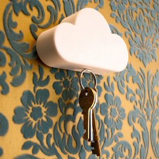 Creative Home Storage Holder White Cloud Shape Magnetic Magnets Key Holder Tool   112085324305